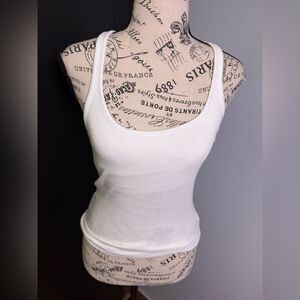 J.Crew Fine rib racerback tank top with shelf bra NWT Size S